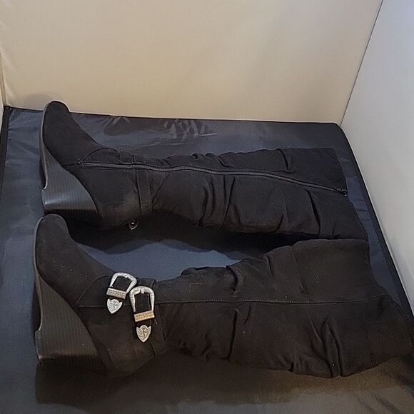 SO LIMOUSINE WOMEN"S KNEE LENGTH WEDGE BOOT - Picture 8 of 15